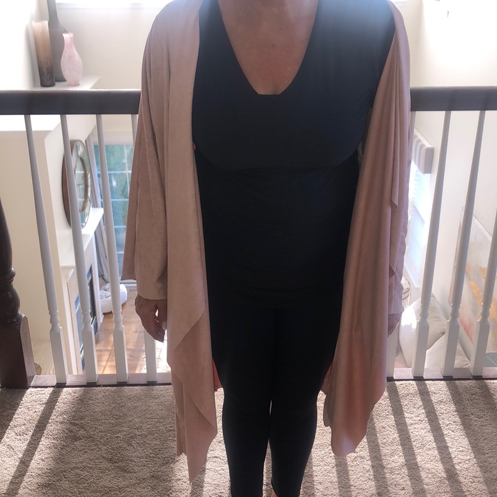 Blush velvet cardigan